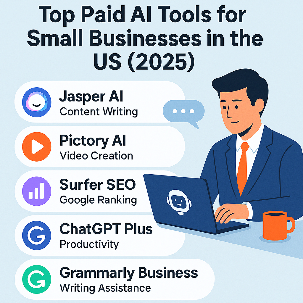 Top Paid AI Tools for Small Businesses in the US (2025 Guide)
